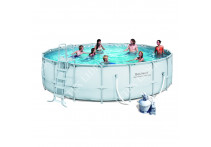 56464 Каркасный бассейн круглый  BestWay, 549х132см, фильтр-насос песчанный 5678 л/ч (28336, 28332)