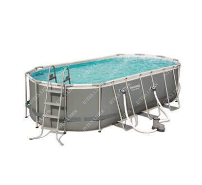 56710 Каркасный бассейн Bestway Power Steel Oval (овал) 5,49х2,74х1,22м+фильтр-насос картр. 5678 л/ч