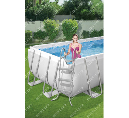56441 Каркасный бассейн прямоугольный BestWay, 404х201х100см, фильтр-насос картр 2006 л/ч